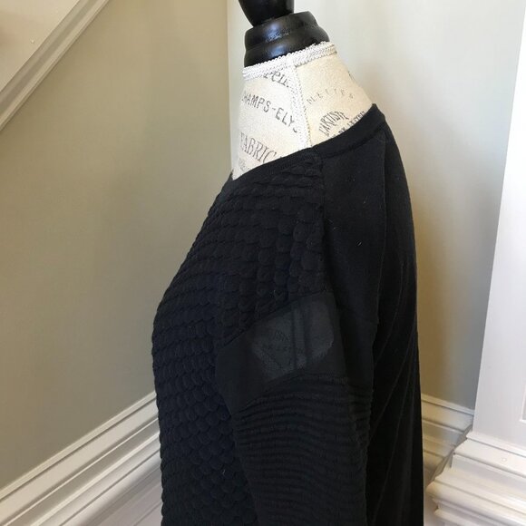 Trouve Textured Sweater Medium Black 3/4 Sleeve - Picture 11 of 13